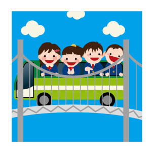 バス旅行イラスト